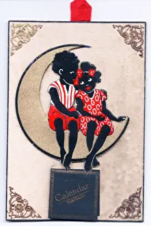 Boy and girl on a calendar