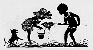 Boy & girl fishing