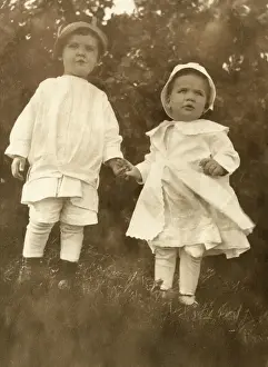 Twentieth Prints: Boy and girl holding hands