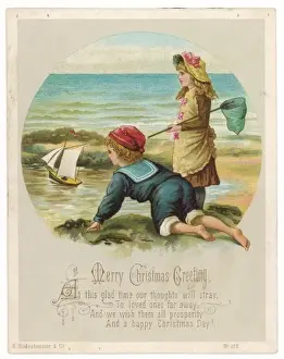 Shrimping Prints: Boy, Girl, Model Boat