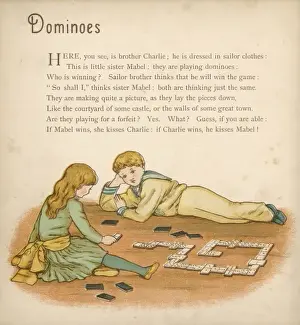 Boy + Girl Play Dominoes