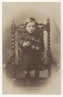 Boy Holding Toy Engine