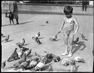 Boy with Pigeons