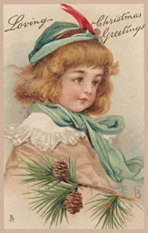 Images Dated 12th November 2019: Boy with pine cones