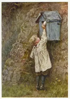 Stretches Prints: Boy Posting Letter 1887