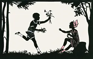 Posy Prints: Boy with a posy of flowers
