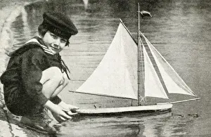 Boy at the Round Pond, Kensington Gardens, London