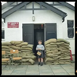 Soften Prints: Boy & Sandbags 1940S