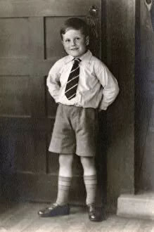 Poses Collection: Boy in school uniform, circa 1920s