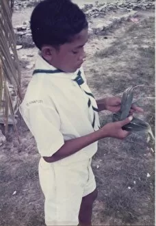 1979 Gallery: Boy scout on Tuvalu, Gilbert Islands, Pacific