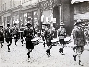 Bugle Prints: Boy Scouts band in Liverpool - probably 1930s