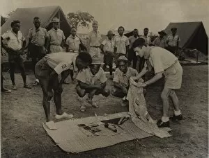 Congo Gallery: Boy scouts of the Belgian Congo, Central Africa