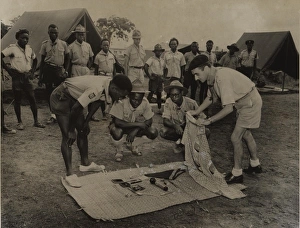 Congo Gallery: Boy scouts of the Belgian Congo, Central Africa