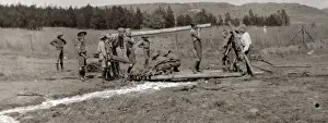 Shallow Prints: Boy scouts bridging a stream, South Africa
