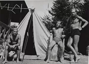 Boy scouts in camp, Czechoslovakia
