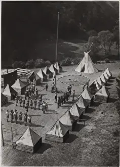 Boy scouts in camp, Czechoslovakia
