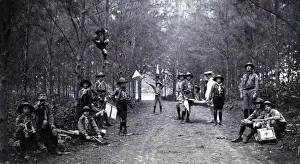 Boy scouts on an outdoor activity, Mauritius