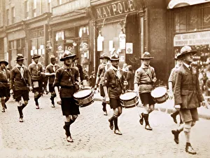 Boy Scouts on parade in Liverpool
