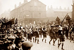 Boy Scouts on parade in Liverpool
