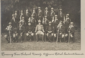 A patrol of boy scouts