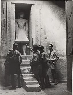 Activities Collection: Boy scouts in a Pharaoh's tomb, Egypt