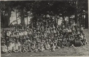 Boy scouts of Ponsonby Troop, New Zealand, at camp