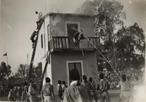 Jets Prints: Boy scouts practising firefighting, Egypt