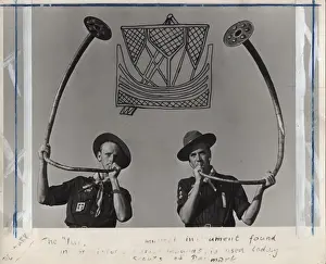 Trumpets Prints: Boy scouts with trumpets, Denmark