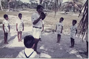 Boy scouts on Tuvalu, Gilbert Islands, Pacific