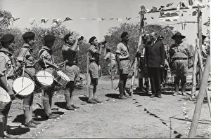Bugles Prints: Boy scouts welcome Governor to Jamboree, Cyprus