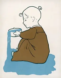 S Pilling Prints: Boy Spilling Supper 1907