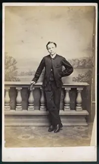 Rounded Prints: Boy in Suit 1860S