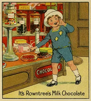Boy at a sweet shop