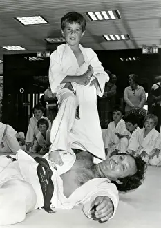 Boy and tutor, Junior National Judo Championship