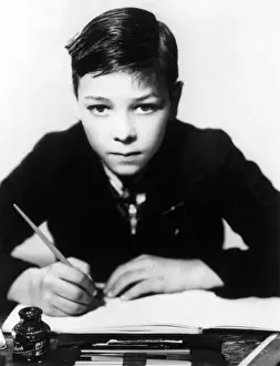 Eyed Prints: Boy Writing