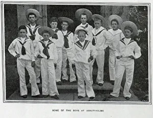 Loft Prints: Boys at Abbosholme school in uniform