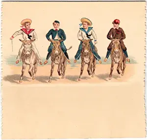 Four boys on a Best Wishes card