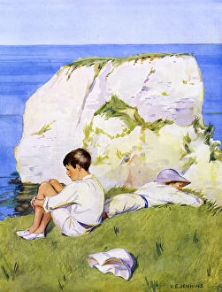 Relax Gallery: BOYS ON CLIFF 1922