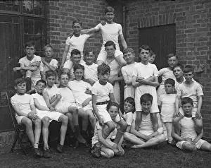 Boys Club gym class group photograph 1930
