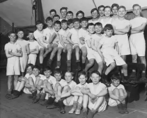 Boys Club gym class group photograph 1934
