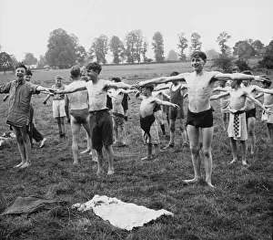 Boys Club morning exercise 1931