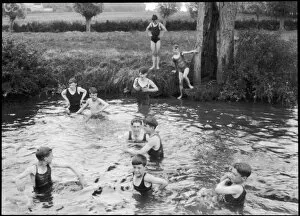 Apprehensive Gallery: Boys Club swimming 1930