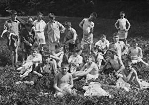 naturist boys nude Boys Club, swimming and relaxing by river, 1927 Our beautiful Wall Art and  Photo Gifts include Framed Prints, Photo Prints, Poster Prints, Canvas  Prints, Jigsaw Puzzles, Metal Prints and so much more