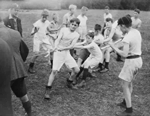 Cubs Prints: Boys Club tug of war circa 1930