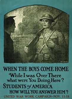 When the boys come home While I was over there what were you When the boys come home While I was over there what were you