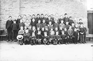 Crickhowell Prints: Boys at Crickhowell School, Crickhowell, Powys, Mid Wales