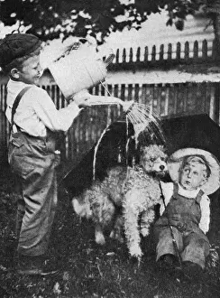 Pours Prints: Two boys and a dog