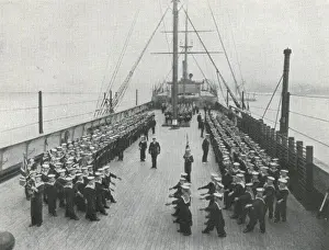 Cadets Prints: Boys Drilling, Training Ship, Exmouth, Grays, Essex