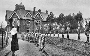 Boys Exercise Drill at Loxdale, Upper Portslade, Sussex