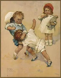 Intervene Prints: Boys Fighting 1929